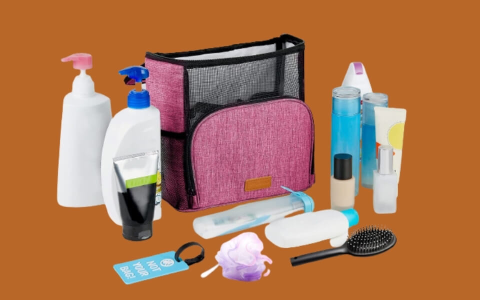 travel bag for shampoo and conditioner