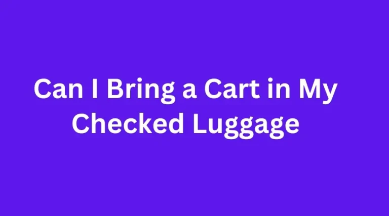 Can I Bring a Cart in My Checked Luggage